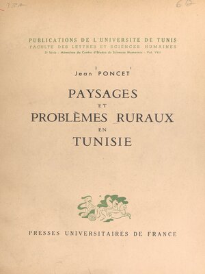 cover image of Paysages et problèmes ruraux en Tunisie